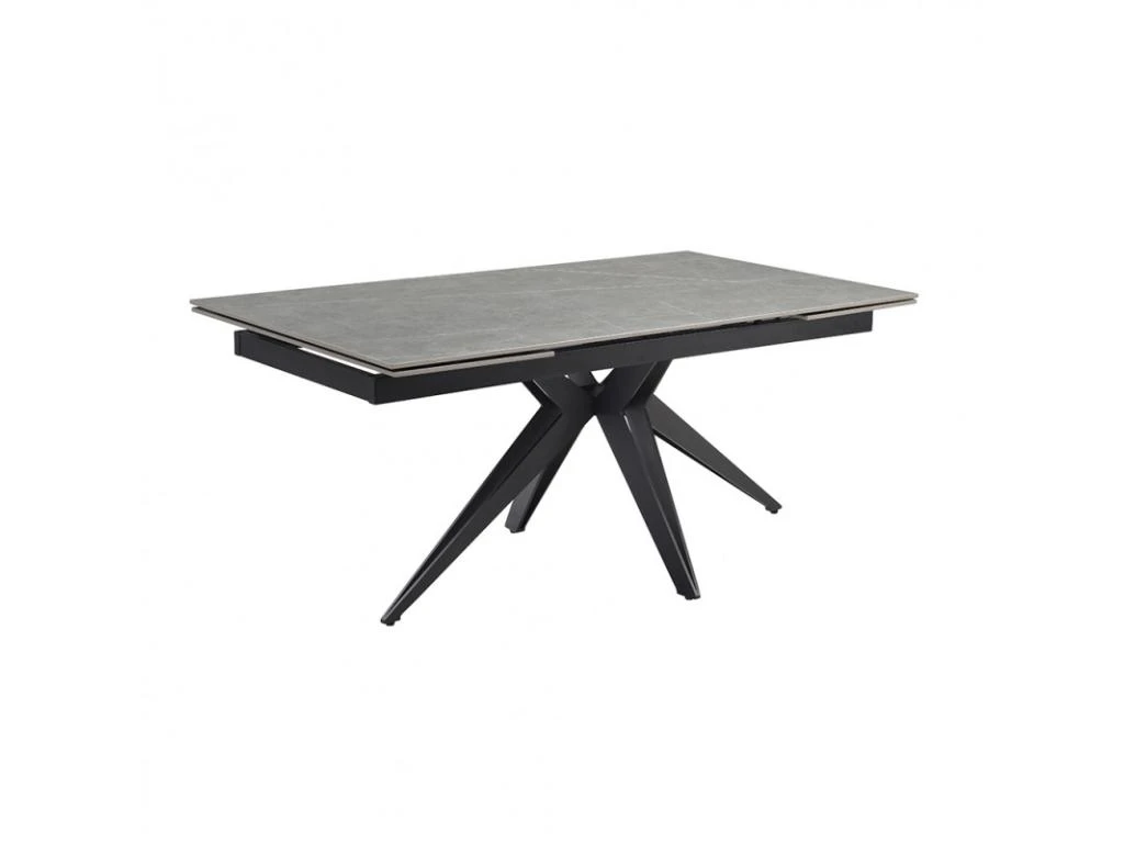 Table Extensible 160/240 Cm Céramique Gris Marbré Pied étoile - ARIZONA 06 1 Table Extensible 160/240 Cm Céramique Gris Marbré Pied étoile - ARIZONA 06