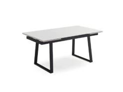 Table Extensible 160/240 Cm Céramique Blanc Pieds Luge - OREGON 02