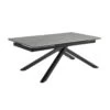 Table Extensible 160/240 Cm Céramique Gris Marbré Pied Torsadé - ARIZONA 05
