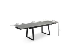 Table Extensible 160/240 Cm Céramique Gris Marbré Pied Luge - ARIZONA 02 -Deco.fr Soldes Boutique table a manger 10233857