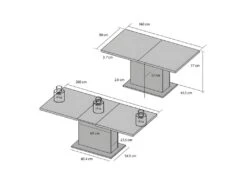 Table De Repas Extensible L160/200 Cm Effet Bois Vieilli - BUCK -Deco.fr Soldes Boutique table a manger 10233999