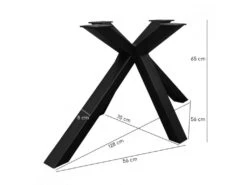 Table Extensible 160/240 Cm Céramique Effet Bois Pied Croisé - TEXAS 04 -Deco.fr Soldes Boutique table a manger 10234019