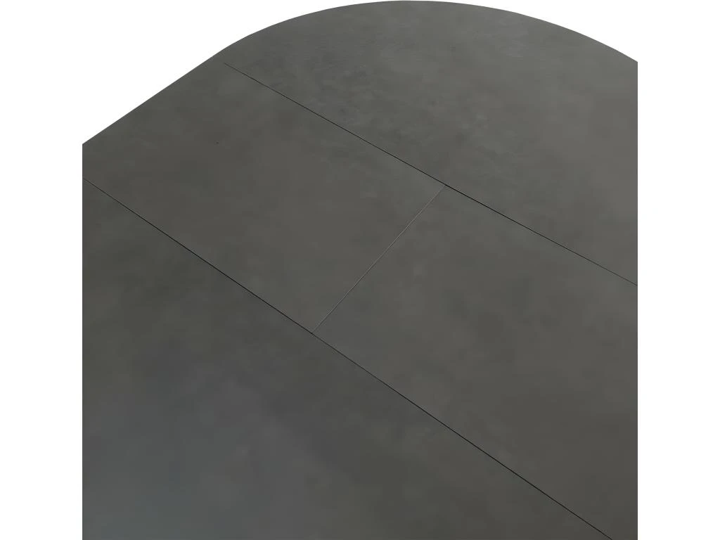 Table Ronde Extensible 120/160 Cm Céramique Gris Anthracite - HARDY 3 Table Ronde Extensible 120/160 Cm Céramique Gris Anthracite - HARDY – Image 3