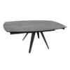 Table Extensible Ovale 120/180 Cm Céramique Gris Anthracite - ADELPHIA