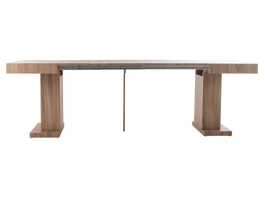 Table à Manger Extensible 4 à 10 Couverts En MDF - Naturel - MIROSLAV 4 Table à Manger Extensible 4 à 10 Couverts En MDF - Naturel - MIROSLAV – Image 4