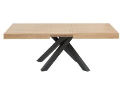 Table à Manger Extensible 6 à 10 Couverts En MDF Et Métal - Naturel Et Noir - CATONAV 20 Table à Manger Extensible 6 à 10 Couverts En MDF Et Métal - Naturel Et Noir - CATONAV -Deco.fr Soldes Boutique table a manger 10736163