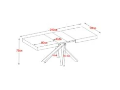 Table à Manger Extensible 6 à 10 Couverts En MDF Et Métal - Naturel Et Noir - CATONAV 29 Table à Manger Extensible 6 à 10 Couverts En MDF Et Métal - Naturel Et Noir - CATONAV -Deco.fr Soldes Boutique table a manger 10736185