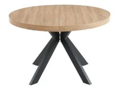 Table à Manger Extensible 4 à 8 Couverts En MDF Et Acier - Naturel Clair Et Noir - KOMONI 18 Table à Manger Extensible 4 à 8 Couverts En MDF Et Acier - Naturel Clair Et Noir - KOMONI -Deco.fr Soldes Boutique table a manger 10736721