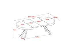 Table à Manger Extensible 4 à 8 Couverts En MDF Et Acier - Naturel Clair Et Noir - KOMONI 21 Table à Manger Extensible 4 à 8 Couverts En MDF Et Acier - Naturel Clair Et Noir - KOMONI -Deco.fr Soldes Boutique table a manger 10736755