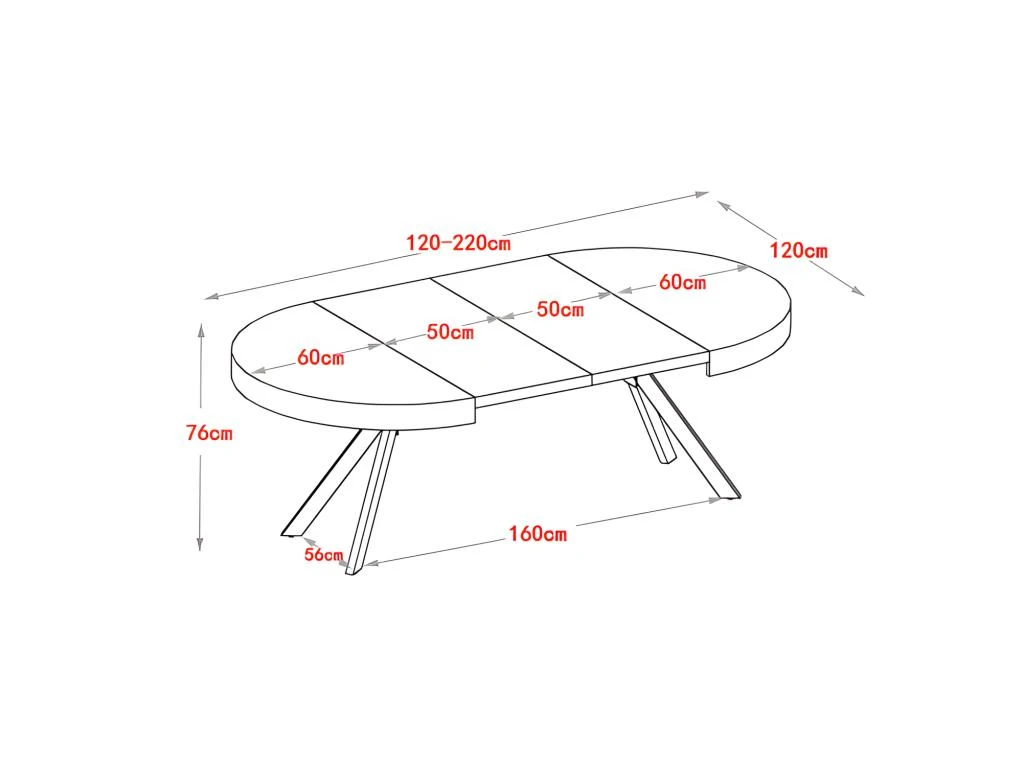 Table à Manger Extensible 4 à 8 Couverts En MDF Et Acier - Naturel Clair Et Noir - KOMONI 11 Table à Manger Extensible 4 à 8 Couverts En MDF Et Acier - Naturel Clair Et Noir - KOMONI – Image 11