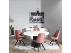 Table De Repas Ronde Plateau Céramique Blanc Et Piètement Noir - ASHE 6 Table De Repas Ronde Plateau Céramique Blanc Et Piètement Noir - ASHE -Deco.fr Soldes Boutique table a manger 10838755