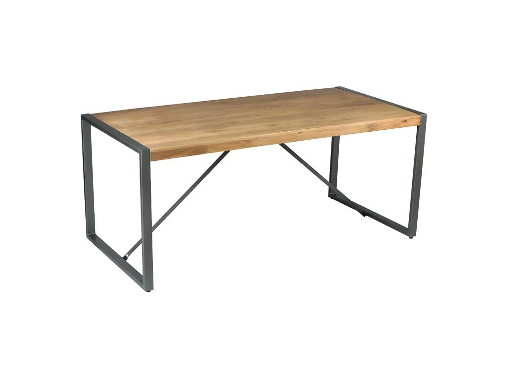 Table De Repas Rectangulaire Bois/Metal - JINK 1 Table De Repas Rectangulaire Bois/Metal - JINK