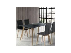 Table De Repas Plateau Imitation Pierre - PIERRA -Deco.fr Soldes Boutique table a manger 11139701