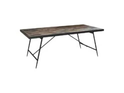 Table De Repas Rectangulaire Métal/Bois Massif - WINSON