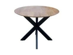 Table De Repas Ronde Bois Massif/Acier - MARLYN