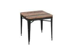 Table De Repas Carrée Acier/Bois Recyclé N°2 - CHALERSTON