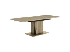 Table Rectangulaire Extensible Chêne/Noir - LIGNAC 7 Table Rectangulaire Extensible Chêne/Noir - LIGNAC -Deco.fr Soldes Boutique table a manger 11140237