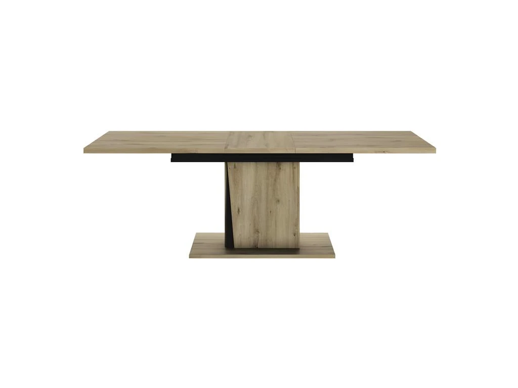 Table Rectangulaire Extensible Chêne/Noir - LIGNAC 4 Table Rectangulaire Extensible Chêne/Noir - LIGNAC – Image 4