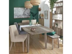 Table à Manger Extensible Bois D'acacia Banila Atmosphera - Naturel -Deco.fr Soldes Boutique table a manger 11149767