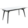 Table Extensible Céramique Blanc 160/210 Cm Et Métal Noir - CAMILIA 14 Table Extensible Céramique Blanc 160/210 Cm Et Métal Noir - CAMILIA -Deco.fr Soldes Boutique table a manger 11149951