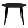 GRAM - Table Repas Ronde 105cm Noire Piètement Hévéa -Deco.fr Soldes Boutique table a manger 11154647