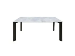 Table De Repas 175 Cm En Céramique Gris Marbré Et Pieds Métal - TULYNE -Deco.fr Soldes Boutique table a manger 11158259