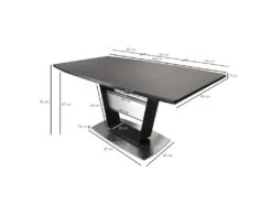 Table De Repas Extensible 160 / 210 Cm En Céramique Gris - DIVINE 8 Table De Repas Extensible 160 / 210 Cm En Céramique Gris - DIVINE -Deco.fr Soldes Boutique table a manger 11167563