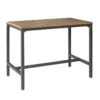 Table Haute L.120 Cm Bois Rustique Métal Noir - FACTORY -Deco.fr Soldes Boutique table a manger 11579275