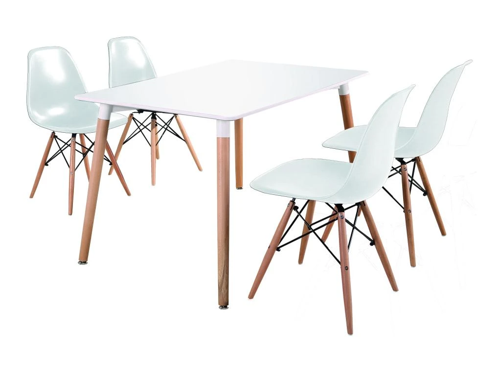 Table à Manger Tower 120X80Cm Blanc - Venprodin 2 Table à Manger Tower 120X80Cm Blanc - Venprodin – Image 2