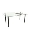 Table à Manger En Verre 45X100X55Cm Noir - Venprodin -Deco.fr Soldes Boutique table a manger 12356571