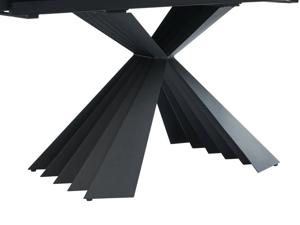 Table à Manger Extensible 4 à 8 Couverts En Céramique Et Métal - Effet Marbre Blanc Et Noir - BEKIM De Pascal MORABITO 9 Table à Manger Extensible 4 à 8 Couverts En Céramique Et Métal - Effet Marbre Blanc Et Noir - BEKIM De Pascal MORABITO – Image 9