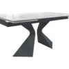 Table Extensible 160/240 Cm Céramique Marbré Pieds évasés Gris - DAFFY -Deco.fr Soldes Boutique table a manger 12545165