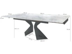 Table Extensible 160/240 Cm Céramique Marbré Pieds évasés Gris - DAFFY 8 Table Extensible 160/240 Cm Céramique Marbré Pieds évasés Gris - DAFFY -Deco.fr Soldes Boutique table a manger 12545171