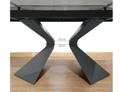 Table Extensible 160/240 Cm Céramique Marbré Pieds évasés Gris - DAFFY 9 Table Extensible 160/240 Cm Céramique Marbré Pieds évasés Gris - DAFFY -Deco.fr Soldes Boutique table a manger 12545173