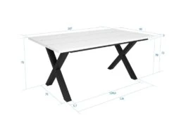 Table à Manger, 8 Personnes, 170, Robuste Et Stable, Structure Et Pieds Solides, Blanc -Deco.fr Soldes Boutique table a manger 12578273
