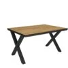 Table à Manger, 6 Personnes, 140, Robust, Structure Stable, Pieds Solides, Chêne Et Noir -Deco.fr Soldes Boutique table a manger 12578963