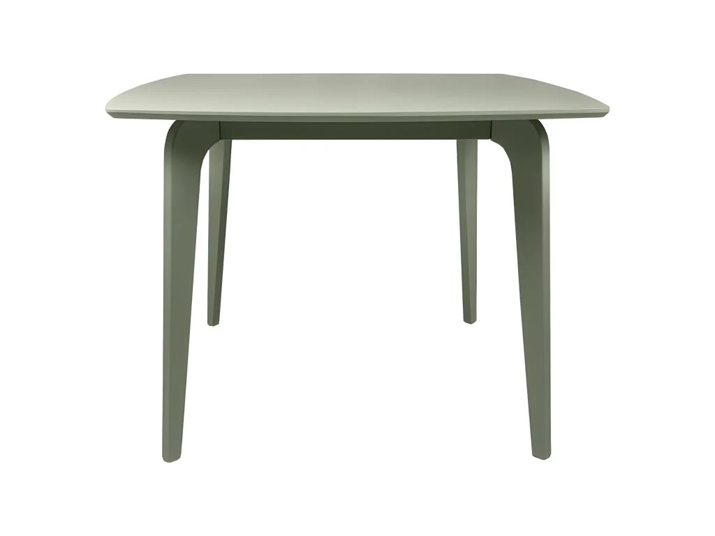 Table De Repas Carrée Verte Piètement Hévéa Massif - WOLI 3286 2 Table De Repas Carrée Verte Piètement Hévéa Massif - WOLI 3286 – Image 2