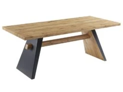 Table à Manger 8 Couverts En MDF - Naturel Et Anthracite - MILATU -Deco.fr Soldes Boutique table a manger 12873595