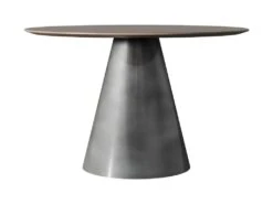 Table Ronde Belini 4 Personnes En Bois Et Métal D120 Cm -Deco.fr Soldes Boutique table a manger 13008937