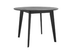 Table Ronde Réno 4 Personnes En Bois Noir D100 Cm