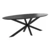Table Ovale Sparo 8 Personnes En Bois De Teck Recyclé Noir 220 Cm -Deco.fr Soldes Boutique table a manger 13009475