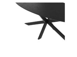 Table Ovale Sparo 8 Personnes En Bois De Teck Recyclé Noir 220 Cm -Deco.fr Soldes Boutique table a manger 13009487