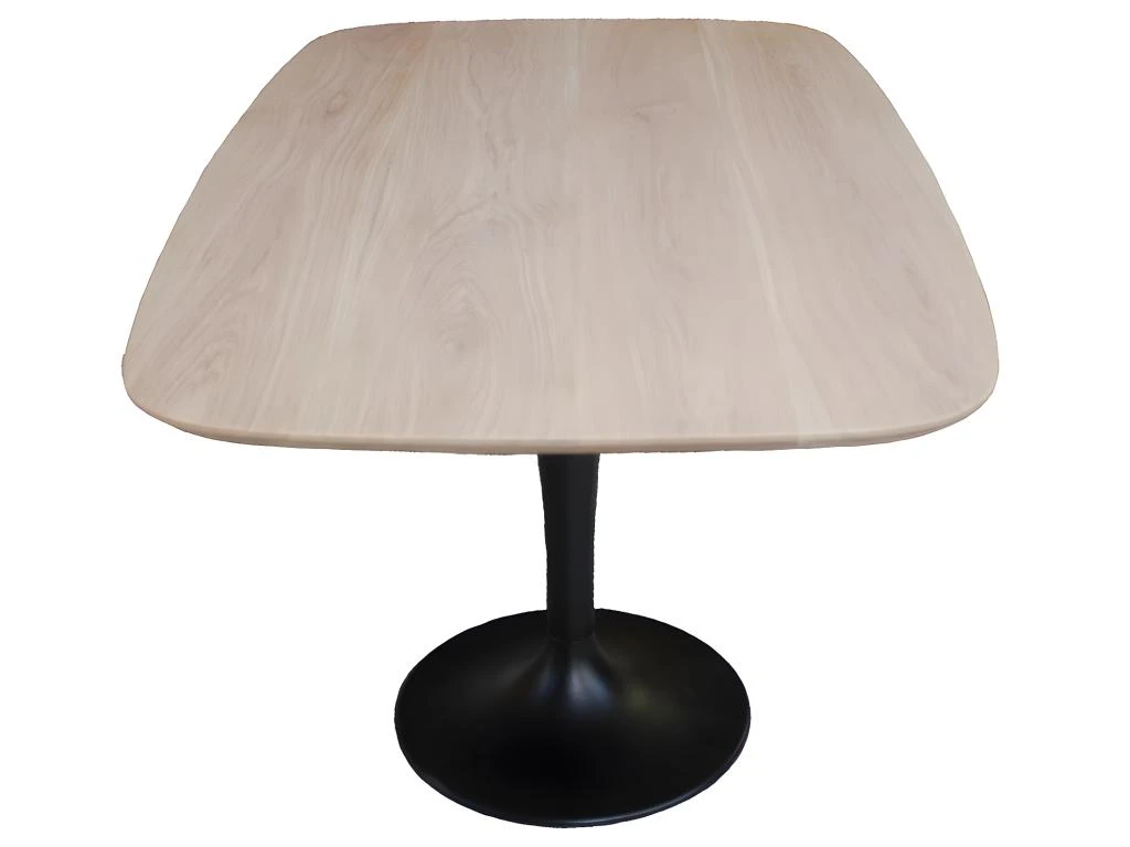 Table Ovale Chêne Massif Blanchi Sur Pied Tulipe - 130L X 80P 3 Table Ovale Chêne Massif Blanchi Sur Pied Tulipe - 130L X 80P – Image 3