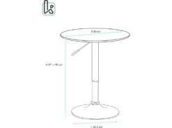 Table Haute De Bar - Mange Debout SETI (noir Intégral) -Deco.fr Soldes Boutique table a manger 13101267