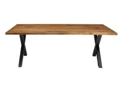 Table à Manger Design Bois Massif GOYA - Table Pied Design 200x100