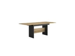 Table De Repas à Allonge Chêne/Noir - NECTAIRE