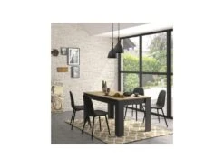Table De Repas à Allonge Bois/Noir - VIENNE -Deco.fr Soldes Boutique table a manger 13238699