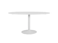 Taco Elipse - Table à Manger En Bois 160x110 - Couleur - Blanc