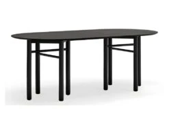 Junco - Table à Manger Ovale En Bois 200x100cm - Couleur - Noir -Deco.fr Soldes Boutique table a manger 13297275