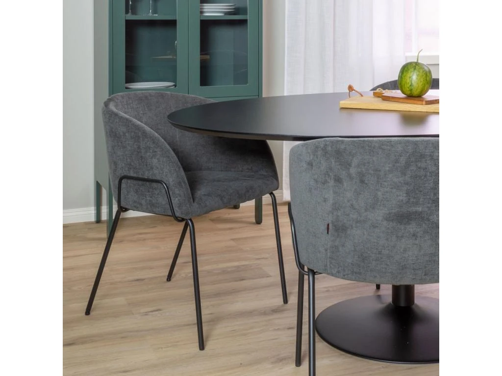 Taco Elipse - Table à Manger En Bois 160x110 - Couleur - Noir 6 Taco Elipse - Table à Manger En Bois 160x110 - Couleur - Noir – Image 6